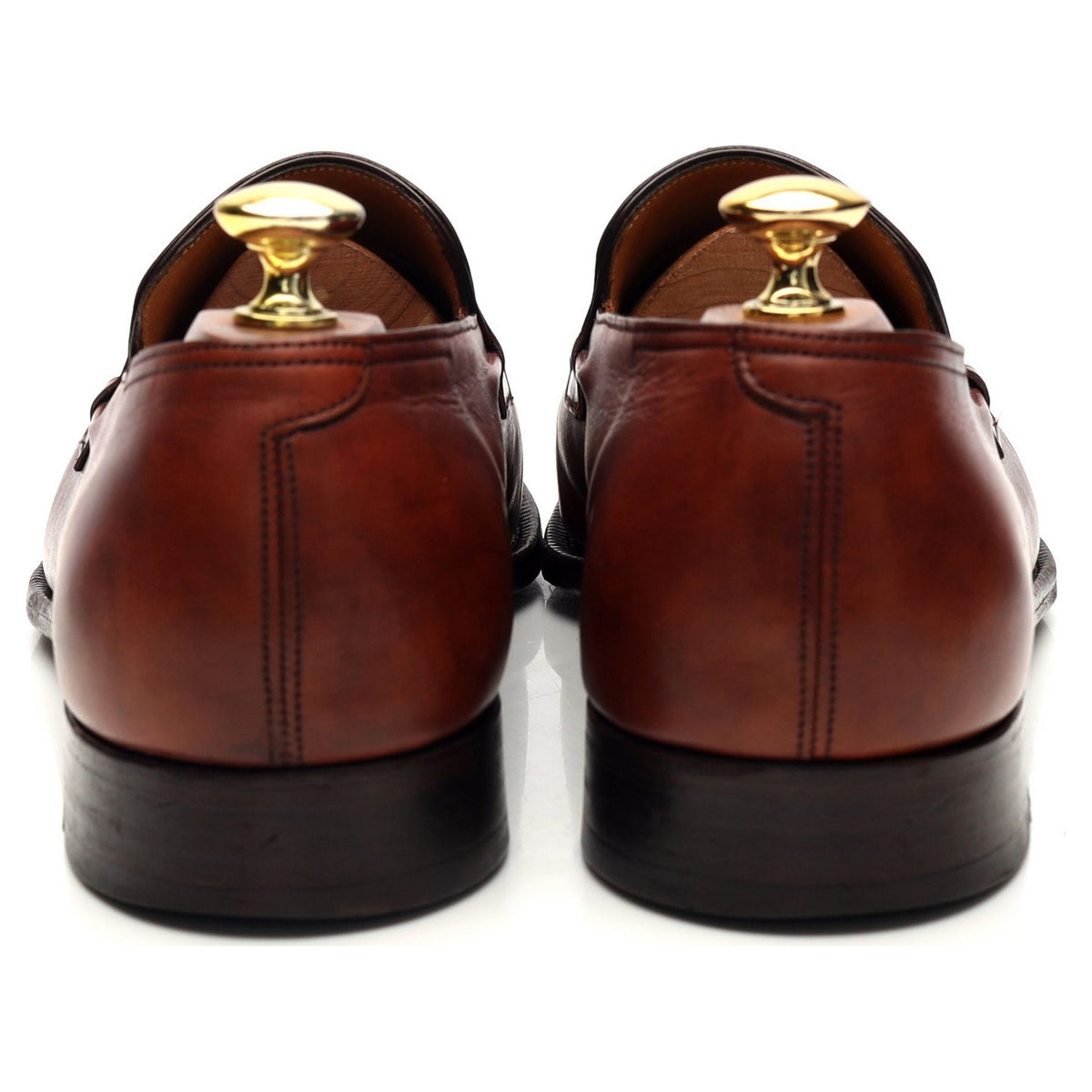 &#39;Foxton&#39; Brown Museum Leather String Loafers UK 9 E