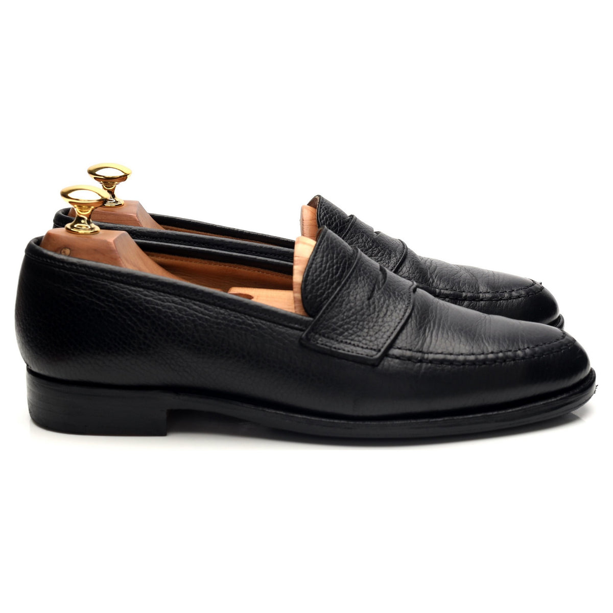 &#39;Boston&#39; Black Grain Leather loafers UK 6.5 E