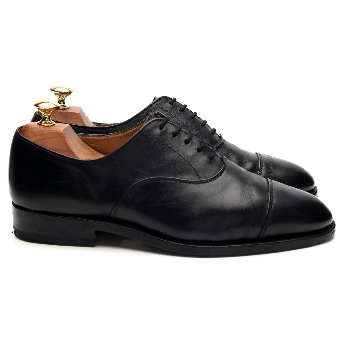 &#39;Henley&#39; Black Leather Oxford UK 8.5