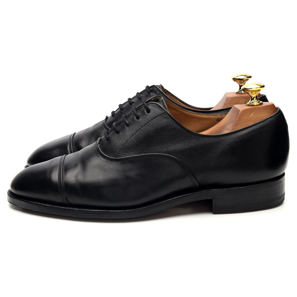 &#39;Henley&#39; Black Leather Oxford UK 8.5