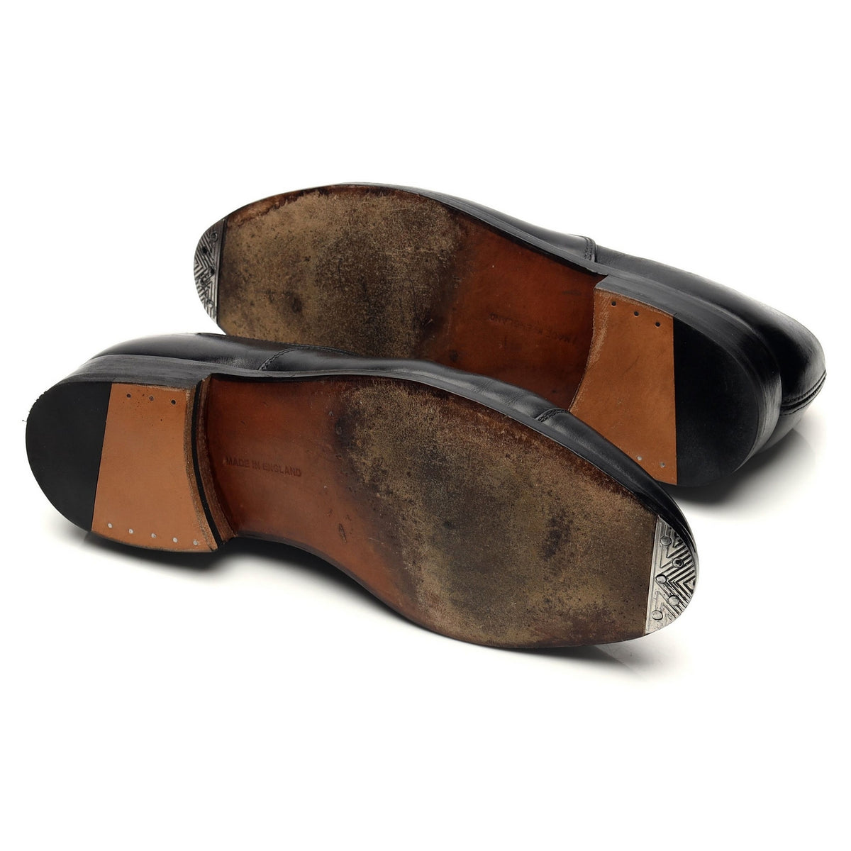 &#39;Henley&#39; Black Leather Oxford UK 8.5