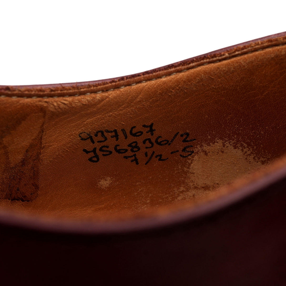 Burgundy Leather Derby UK 7.5