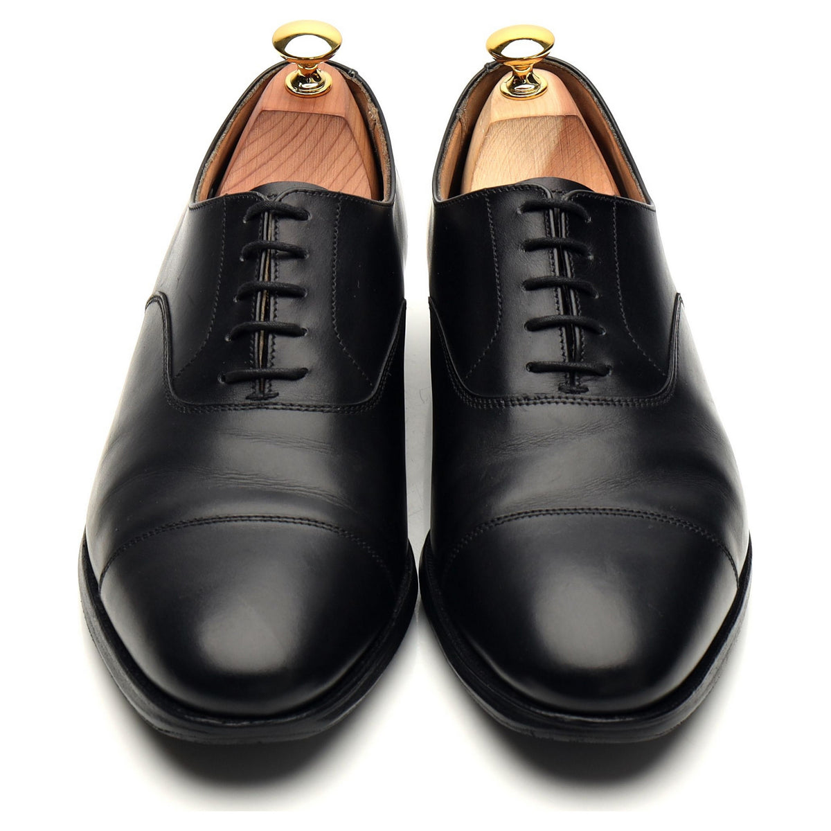 &#39;Connaught&#39; Black Leather Oxford UK 7.5 E