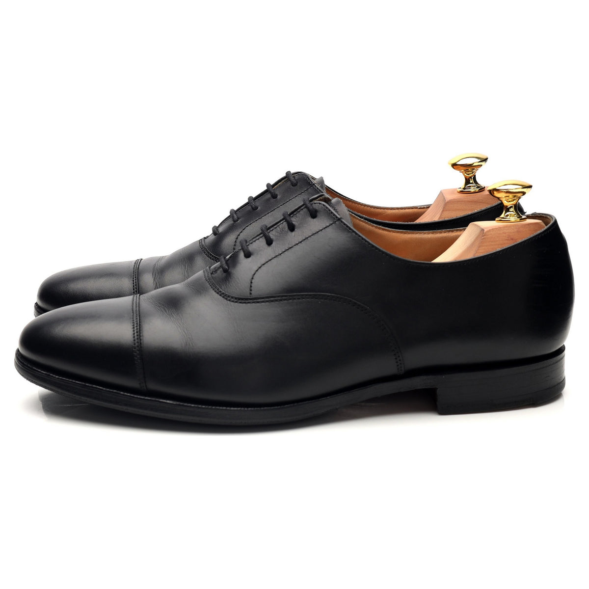 &#39;Connaught&#39; Black Leather Oxford UK 7.5 E