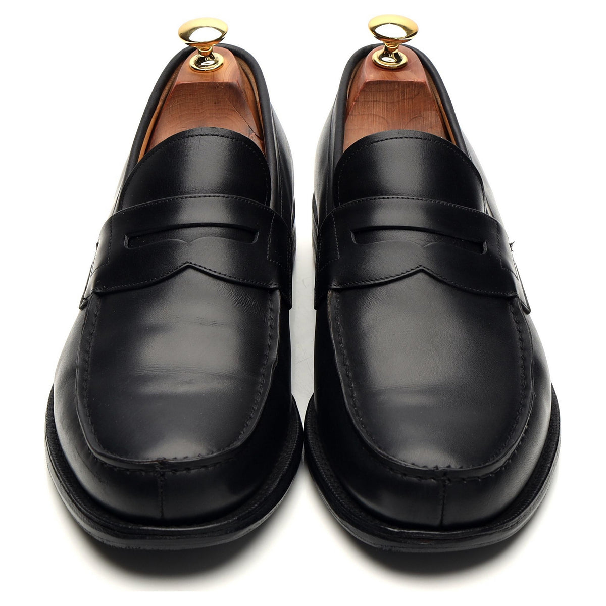 &#39;Wesley&#39; Black Leather Loafers UK 9 F