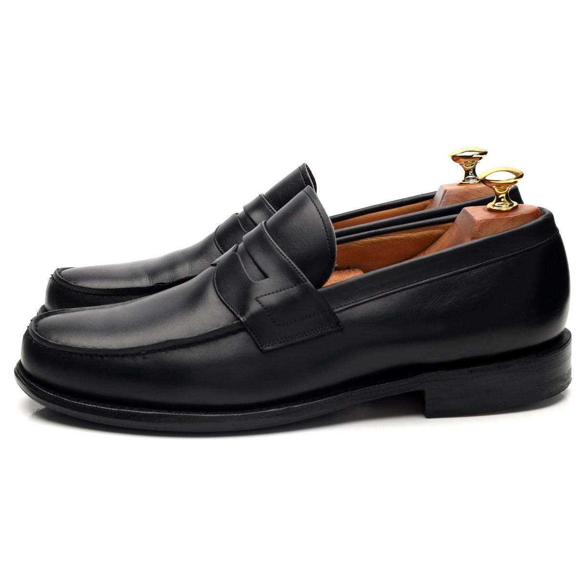 &#39;Wesley&#39; Black Leather Loafers UK 9 F