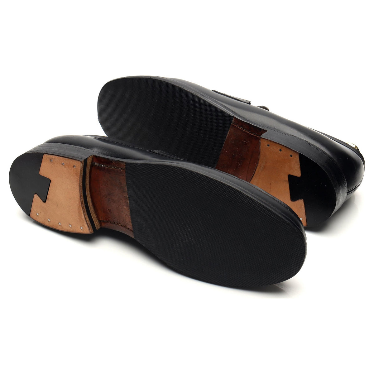 &#39;Wesley&#39; Black Leather Loafers UK 9 F