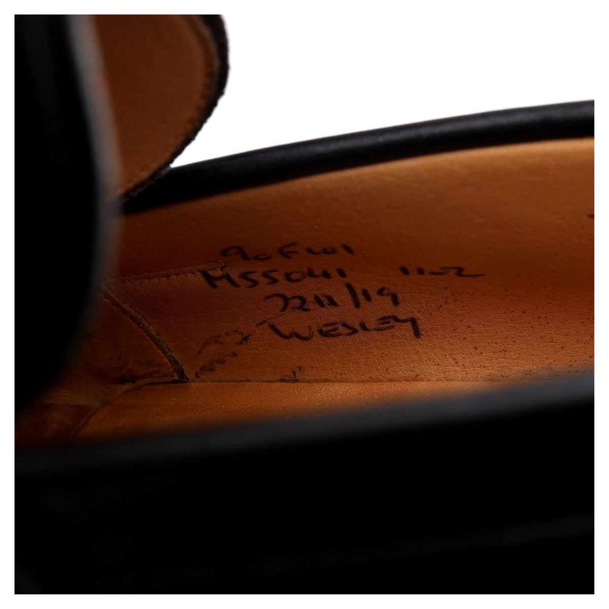 &#39;Wesley&#39; Black Leather Loafers UK 9 F