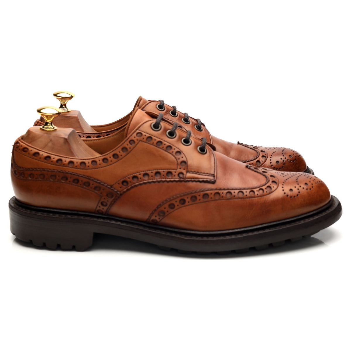 &#39;Bonham&#39; Tan Brown Derby Brogues UK 9.5 F