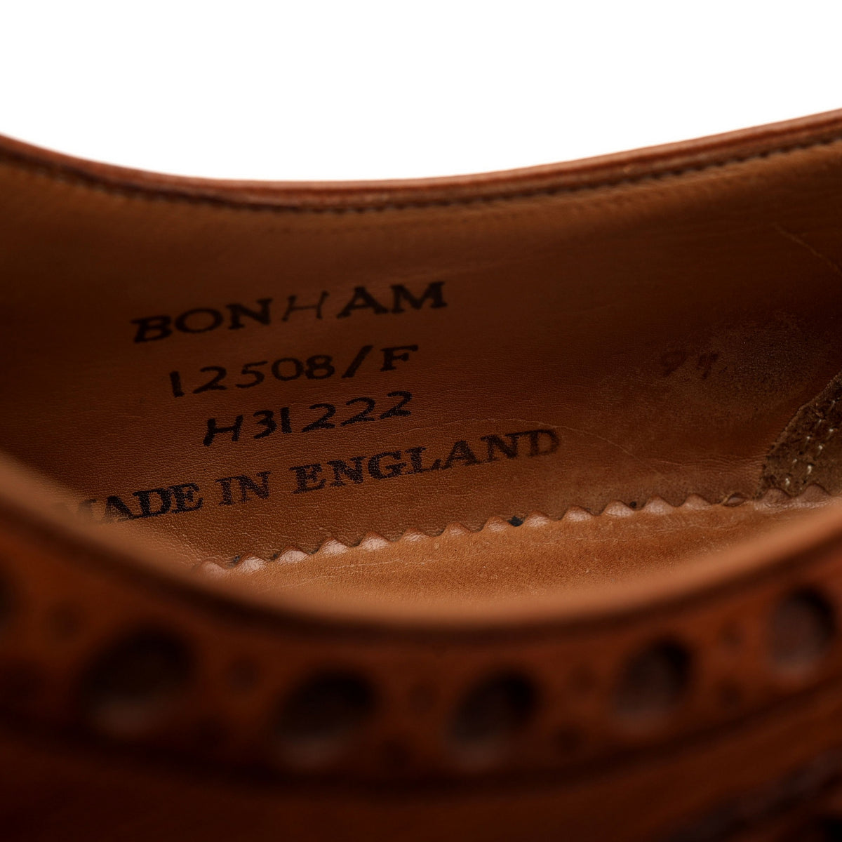 &#39;Bonham&#39; Tan Brown Derby Brogues UK 9.5 F