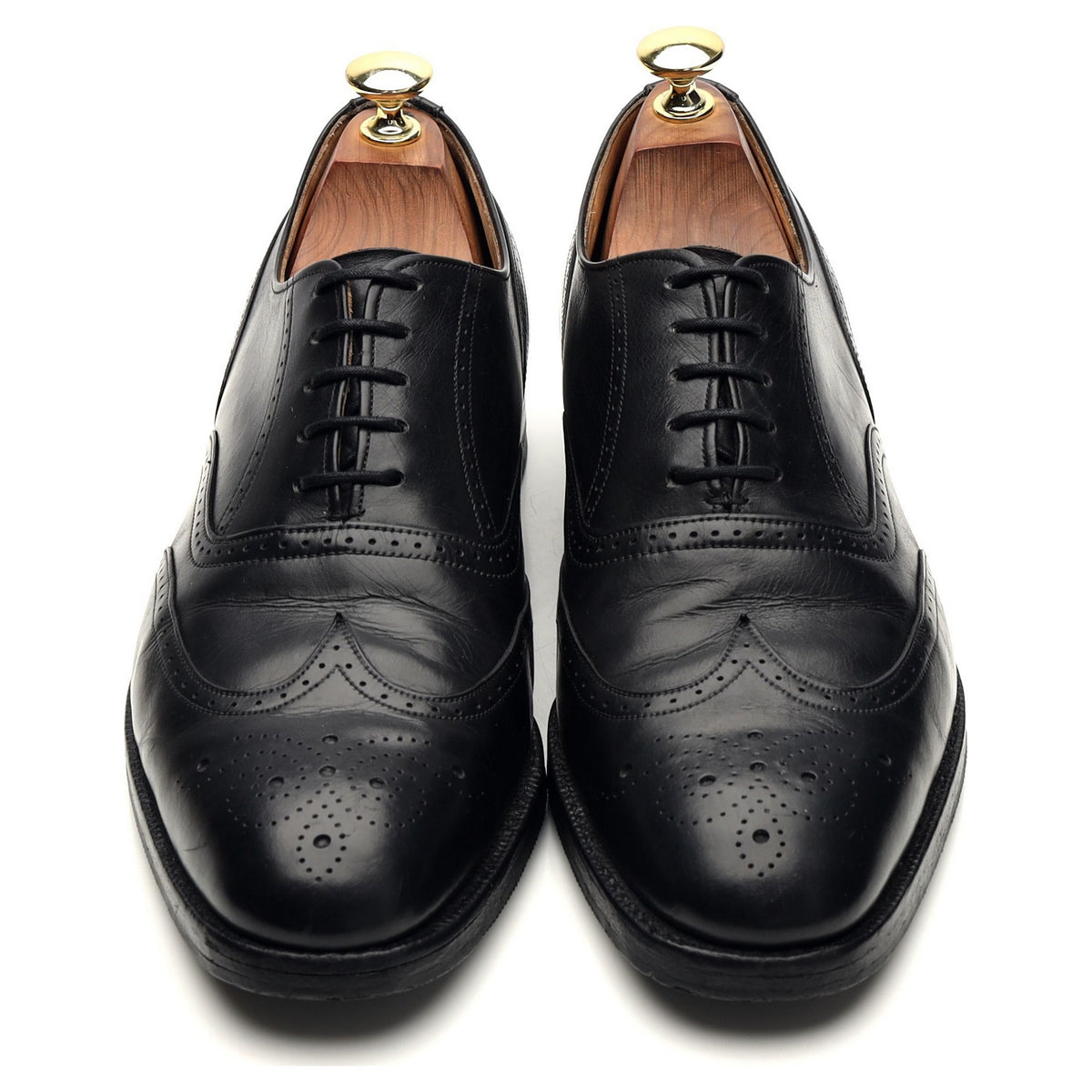 &#39;Thurlow&#39; Black Leather Oxford Brogues UK 8 F