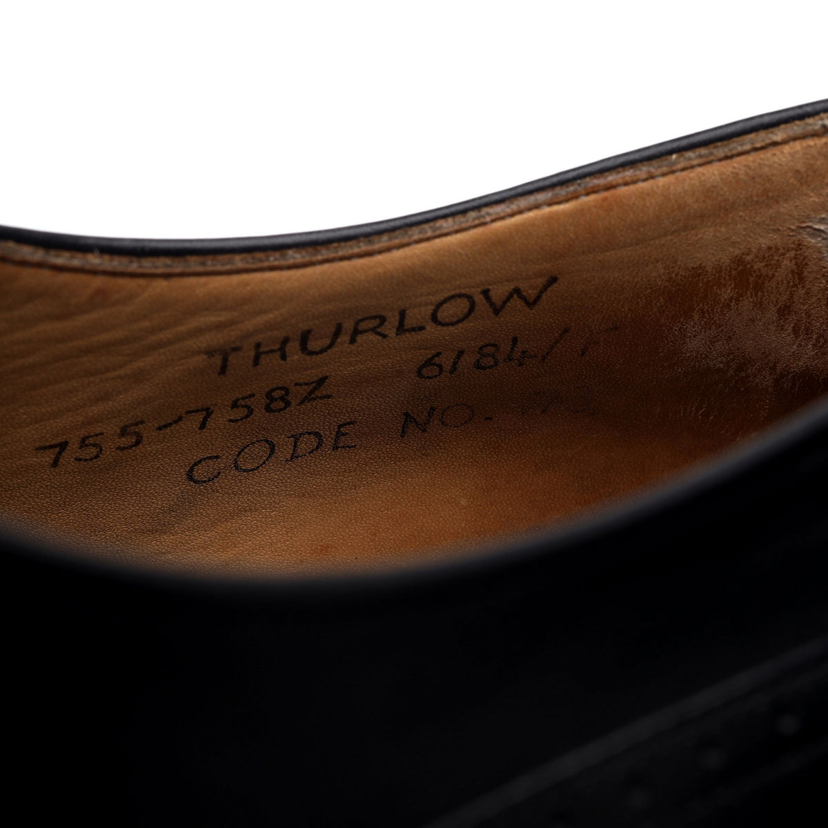 &#39;Thurlow&#39; Black Leather Oxford Brogues UK 8 F
