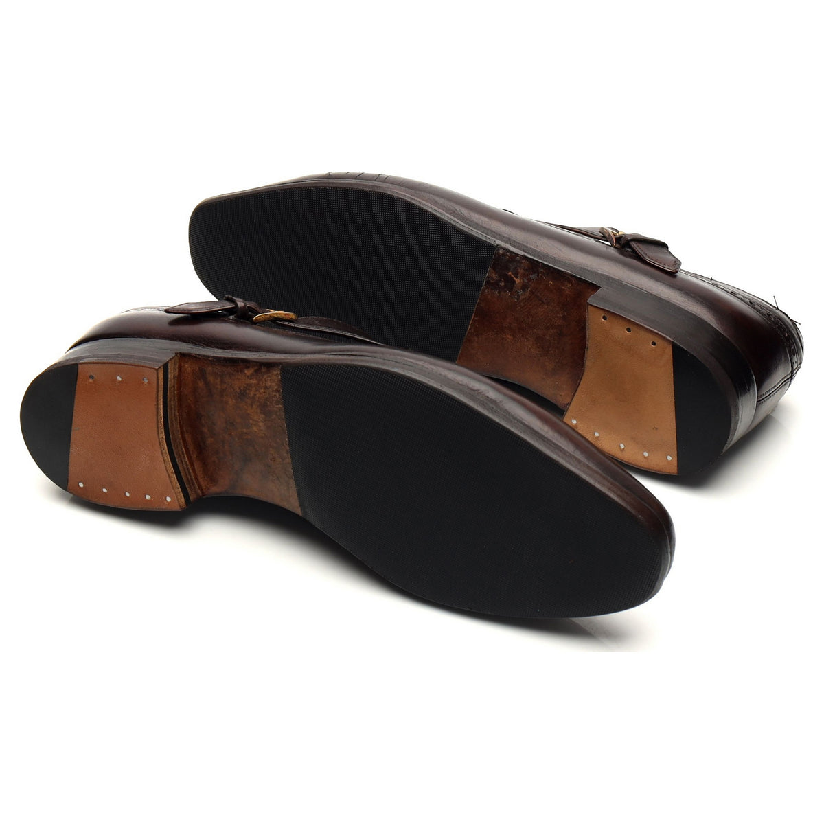 Dark Brown Leather Monk Strap UK 8.5