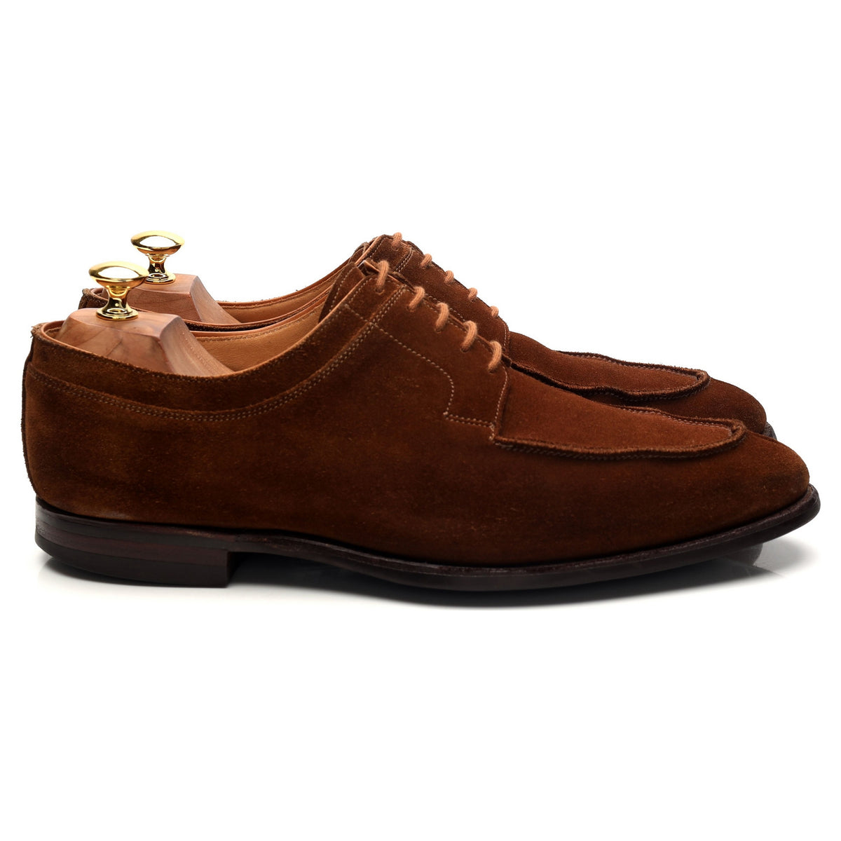 &#39;Hardwick&#39; Snuff Brown Suede Split Toe Derby UK 9.5 E