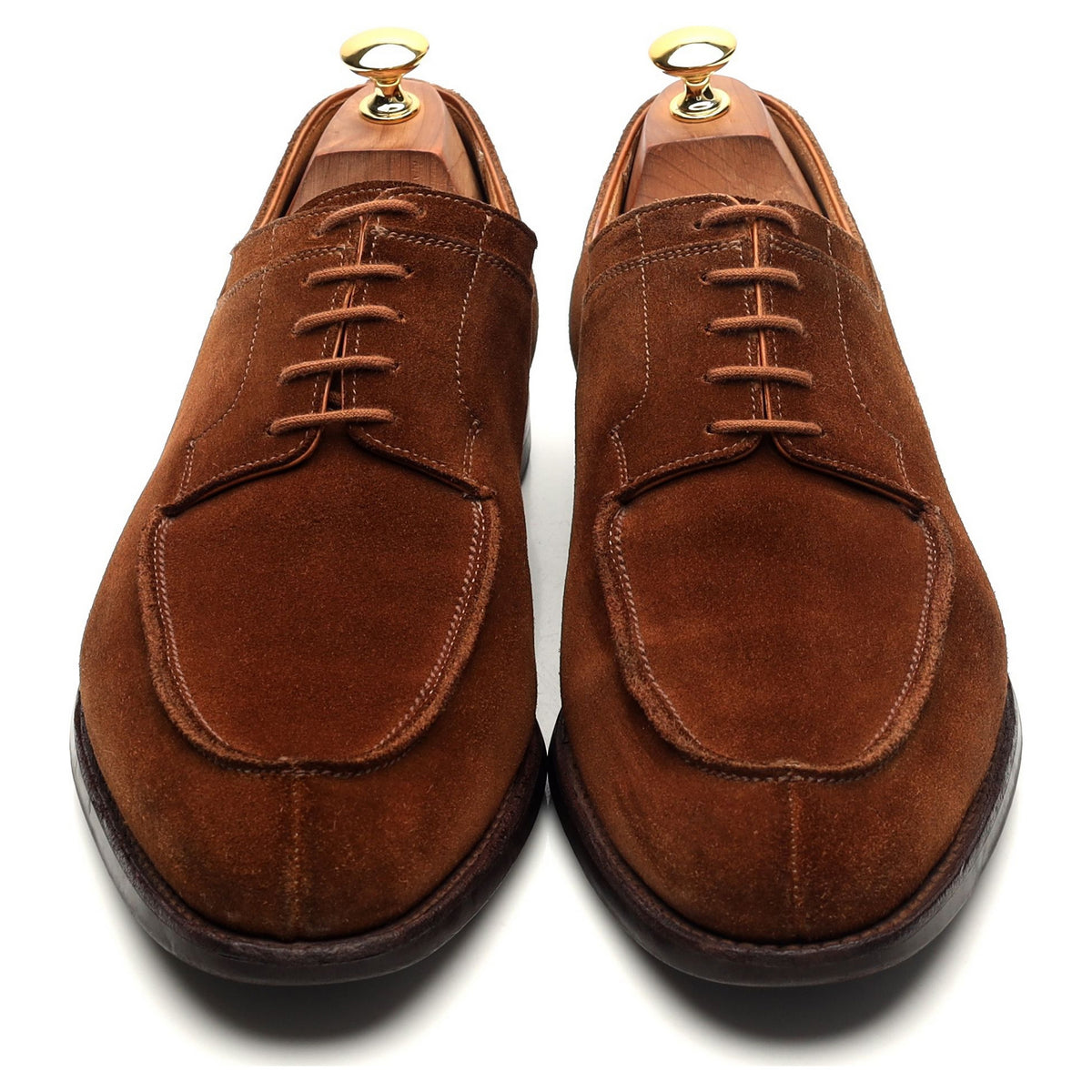 &#39;Hardwick&#39; Snuff Brown Suede Split Toe Derby UK 9.5 E