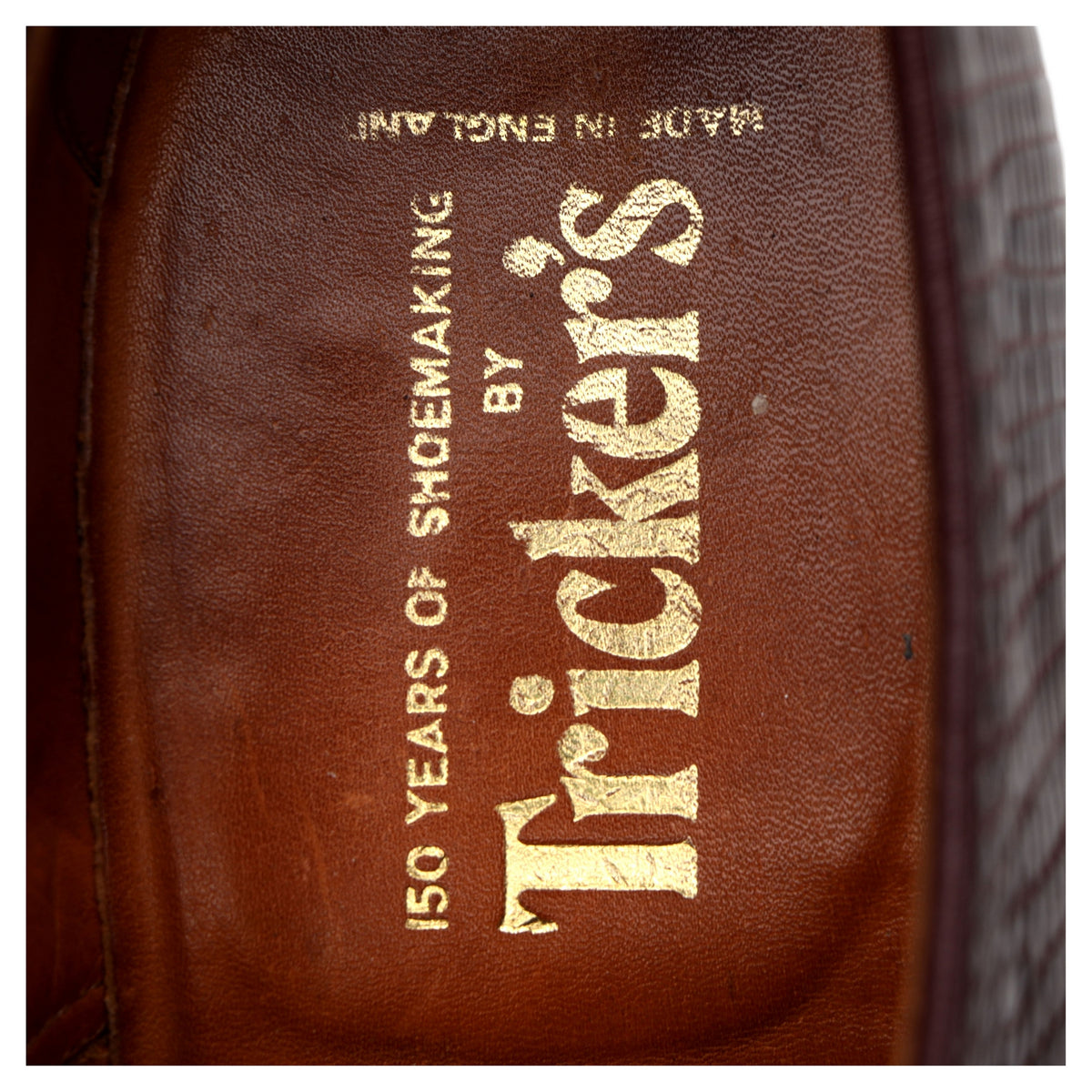 Vintage Burgundy Snakeskin Leather Derby UK 7.5