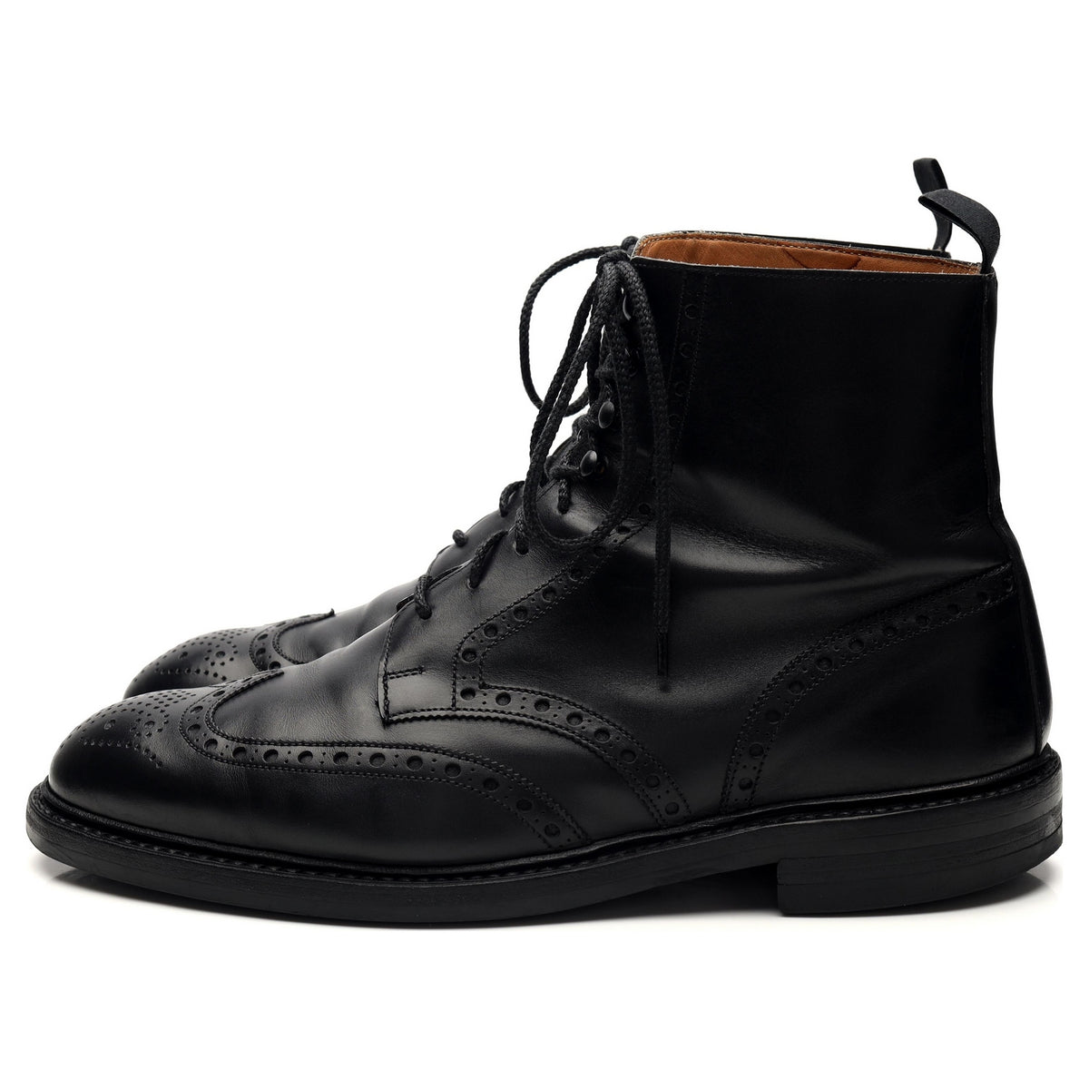 &#39;Skye 3&#39; Black Leather Brogue Boots UK 9.5 E