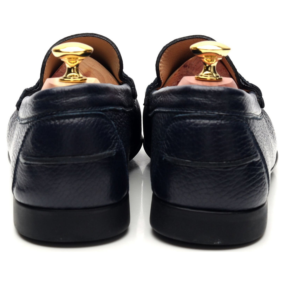 &#39;Genoa&#39; Navy Blue Grain Leather Driving Loafer UK 7 E