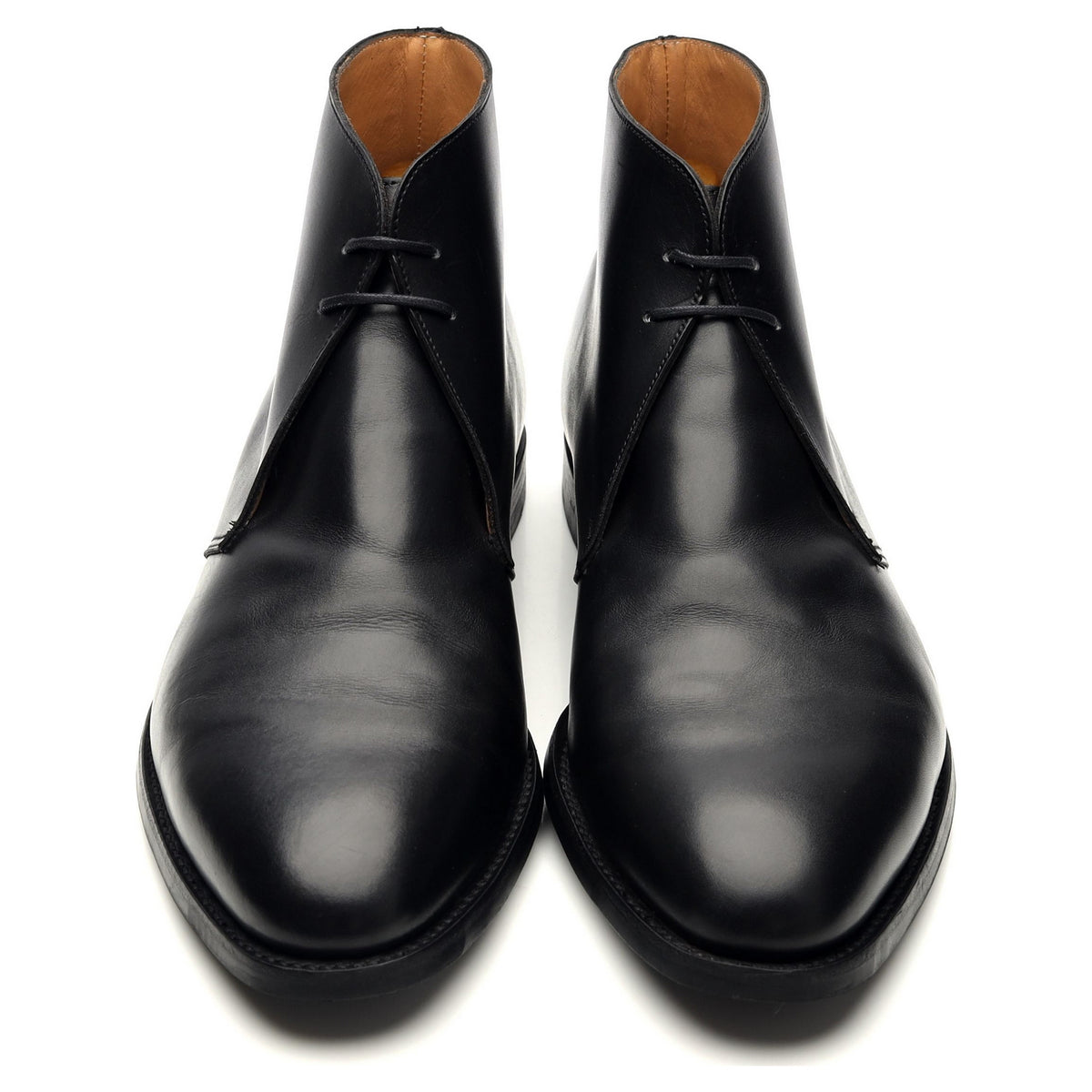 &#39;Upton&#39; Black Leather Chukka Boots UK 10 E