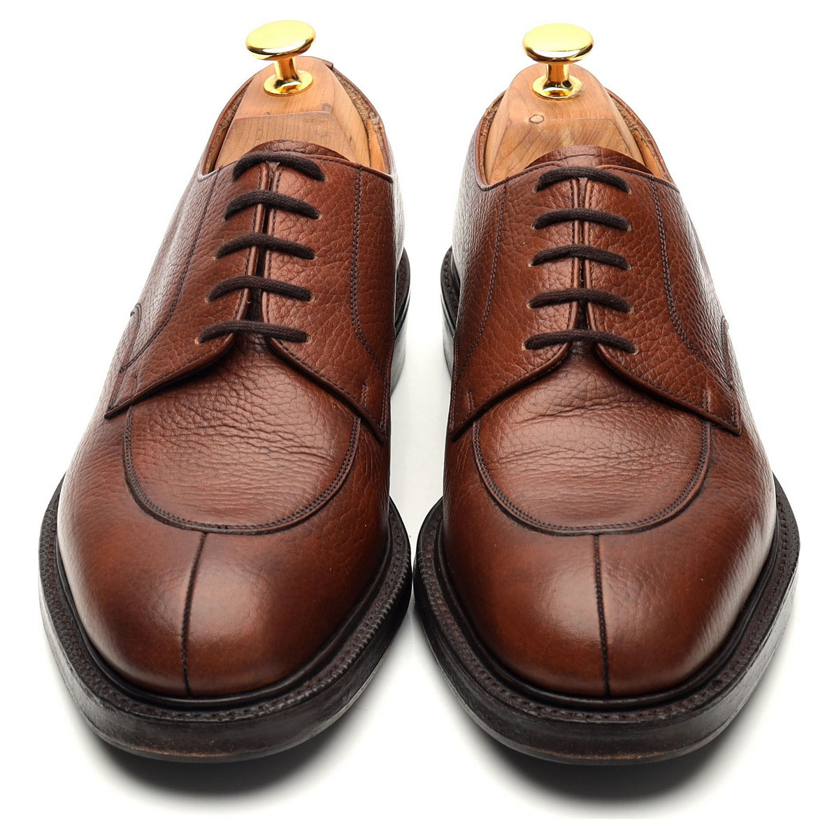 &#39;Dartmoor&#39; Brown Grain Leather Split Toe Derby UK 6.5 F