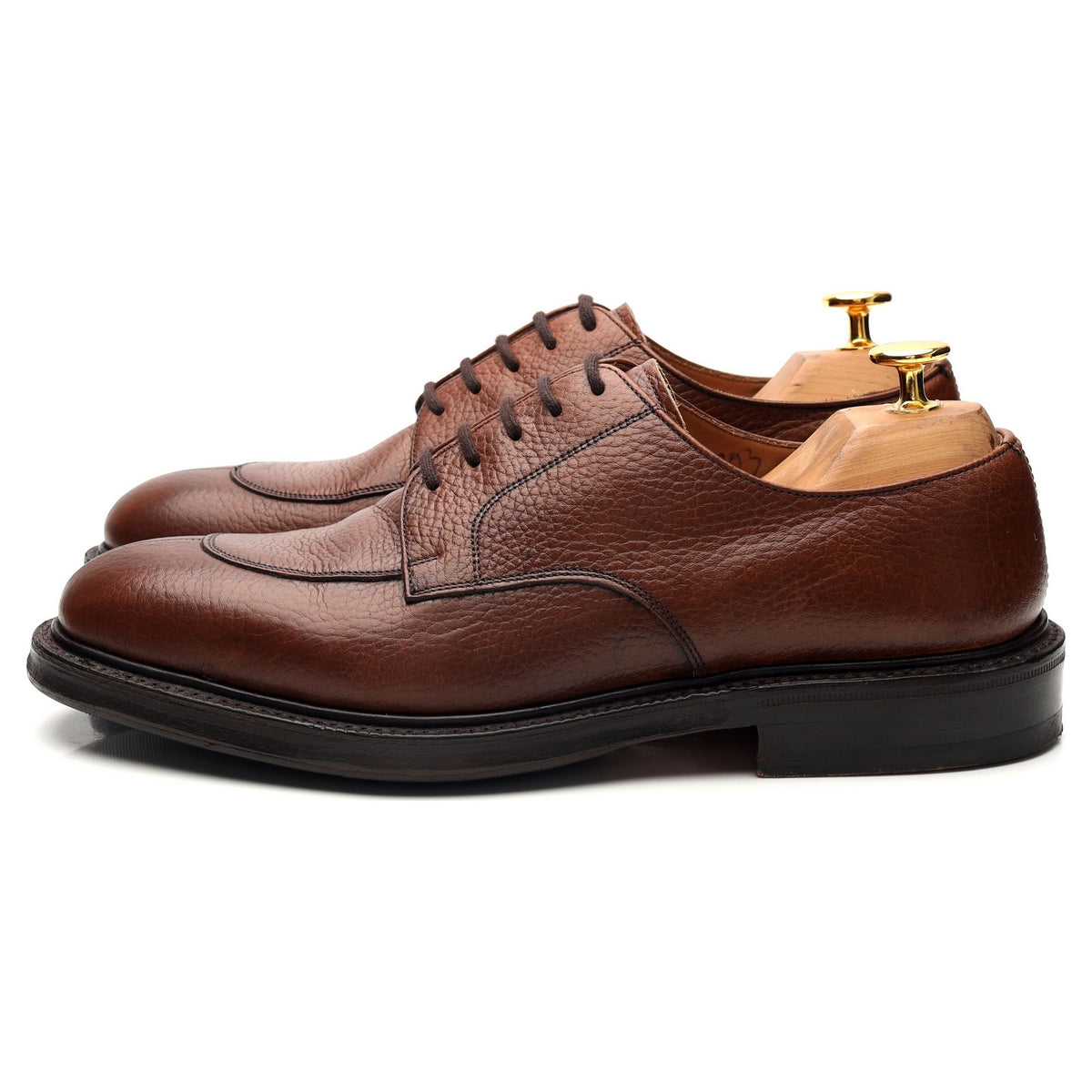 &#39;Dartmoor&#39; Brown Grain Leather Split Toe Derby UK 6.5 F