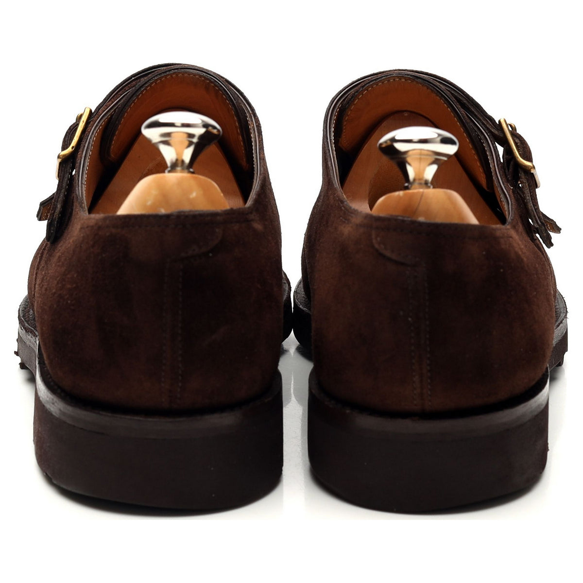 &#39;William&#39; Dark Brown Suede Double Monk Strap UK 7 E