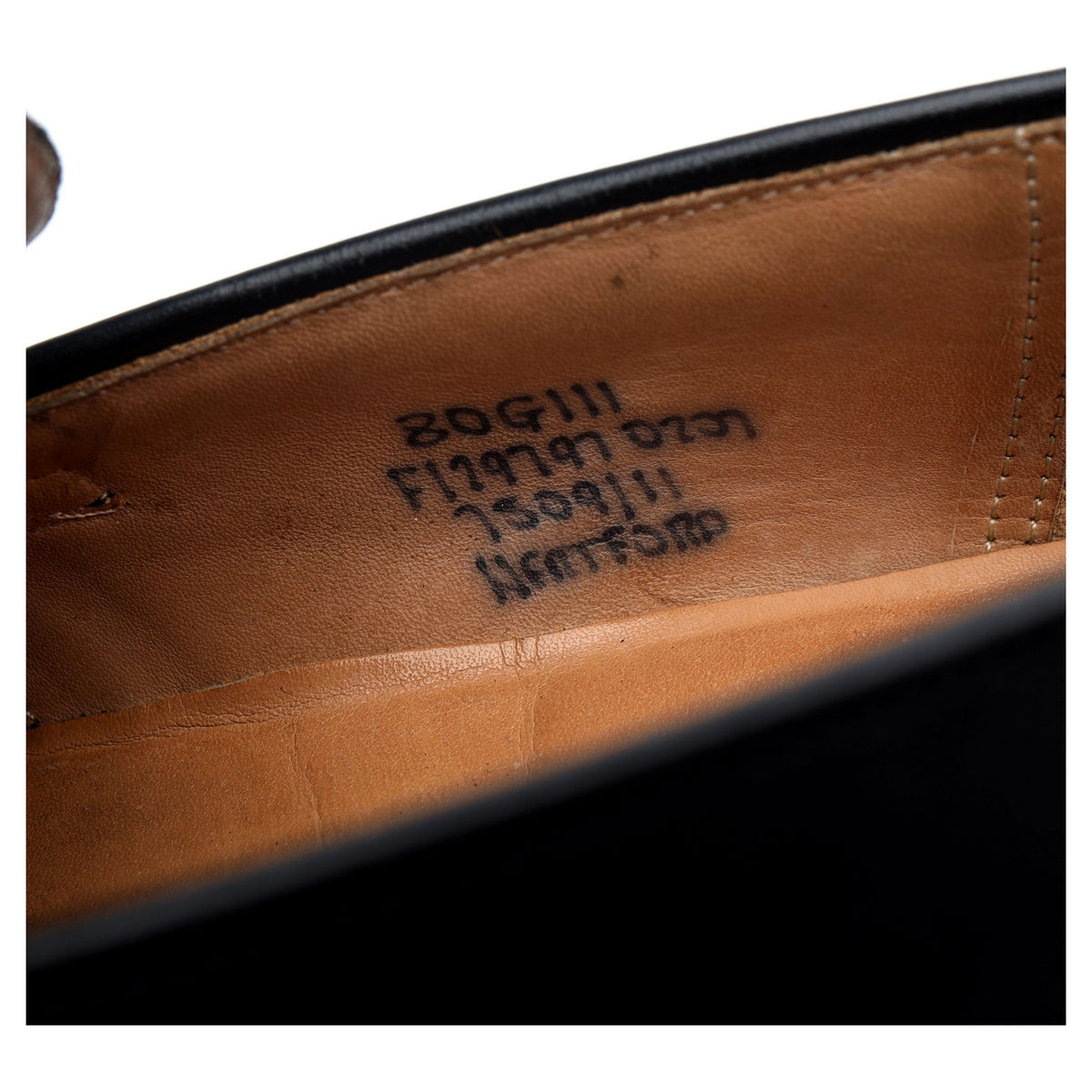 &#39;Hertford&#39; Black Leather Loafers UK 8 G