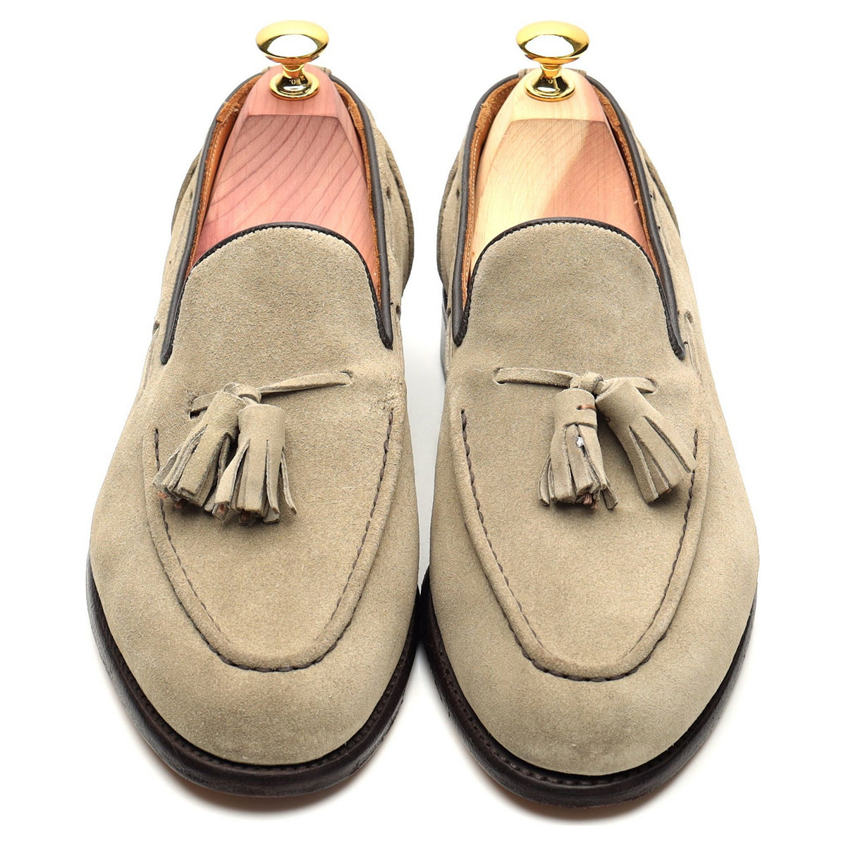 &#39;Chelsea&#39; Stone Suede Tassel Loafer UK 7