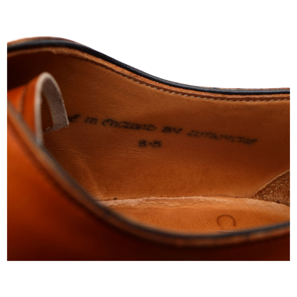 Tan Brown Leather Wholecut Oxford UK 8.5 F