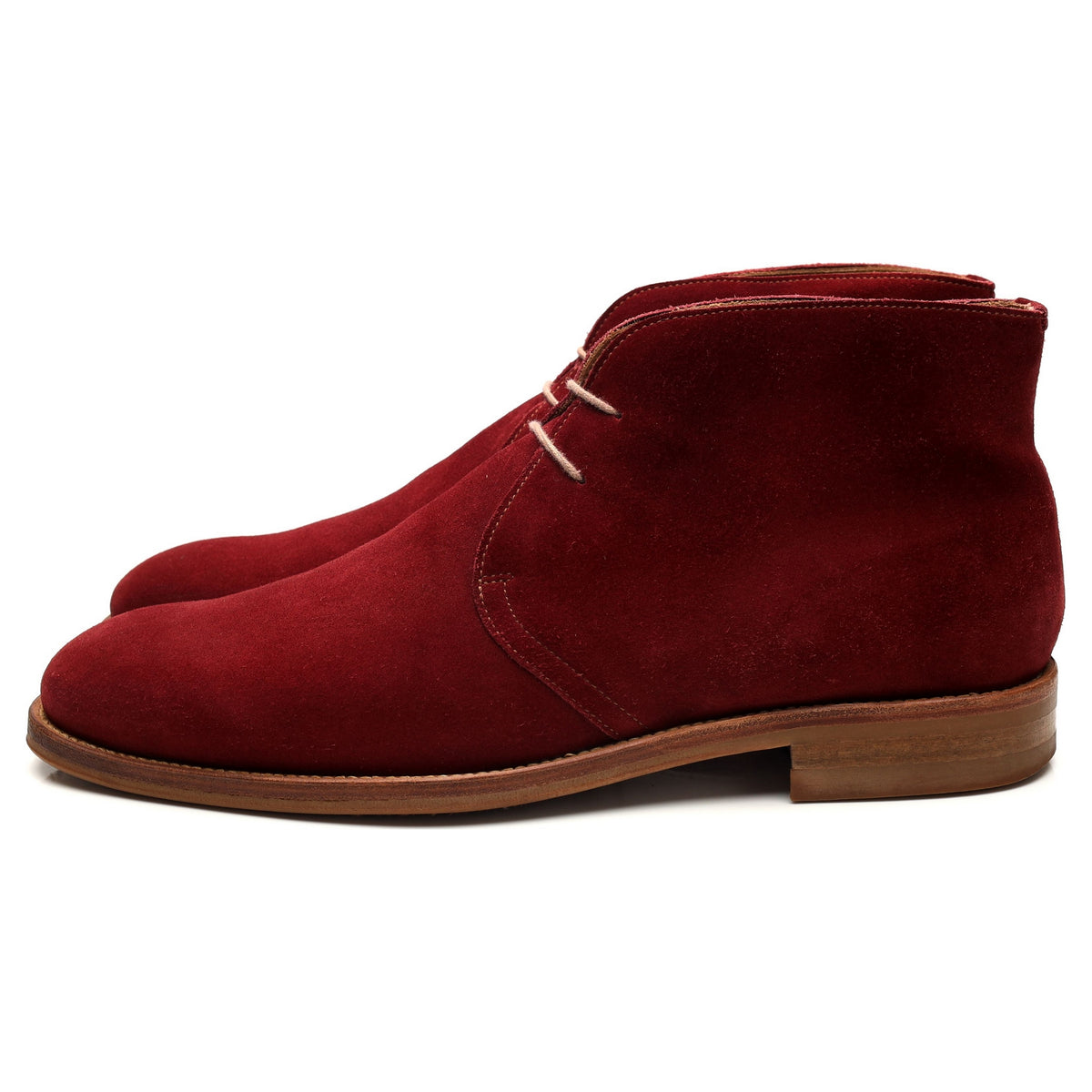 &#39;Canterbury&#39; Burgundy Suede Chukka Boots UK 10.5 F