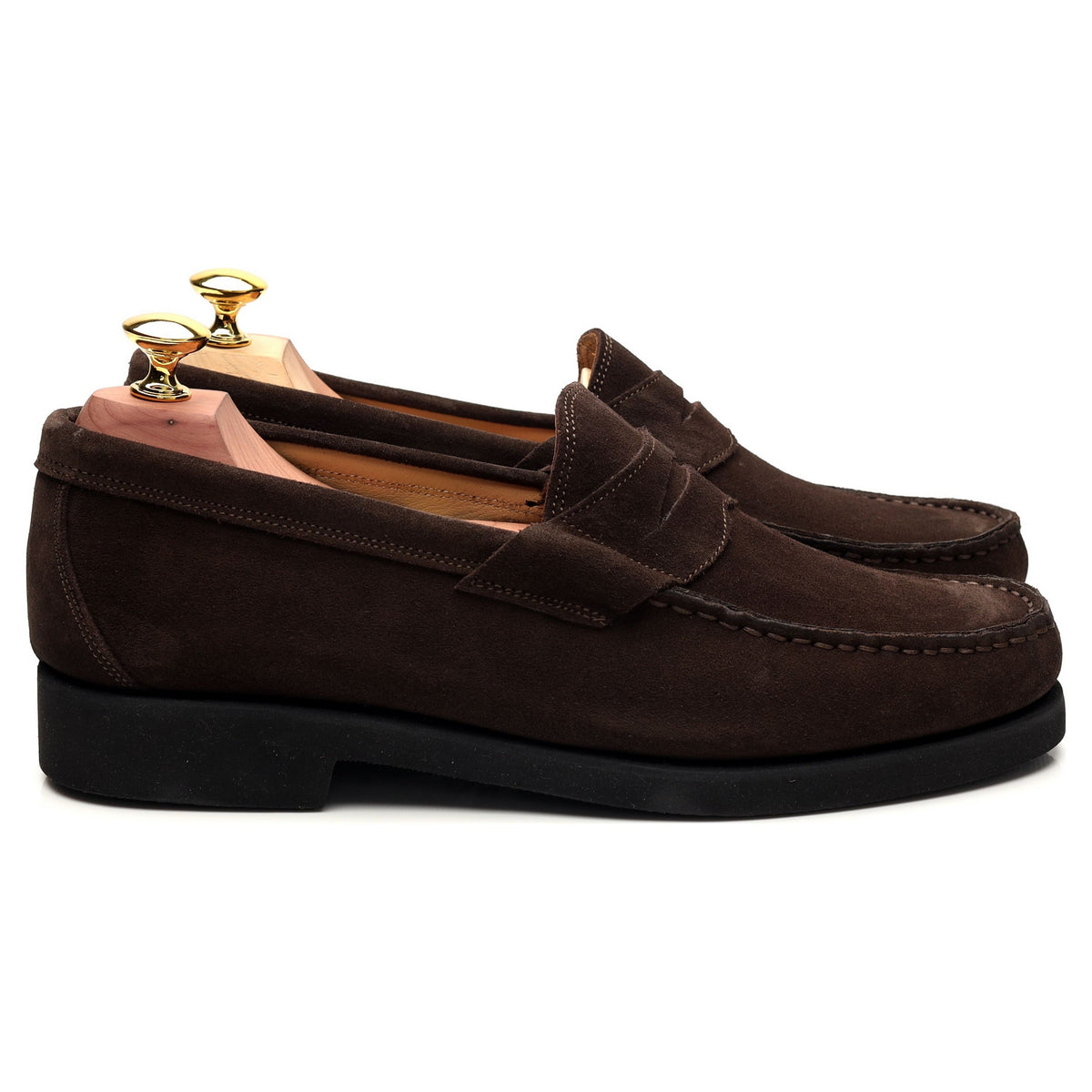 Dark Brown Suede Loafers UK 7.5