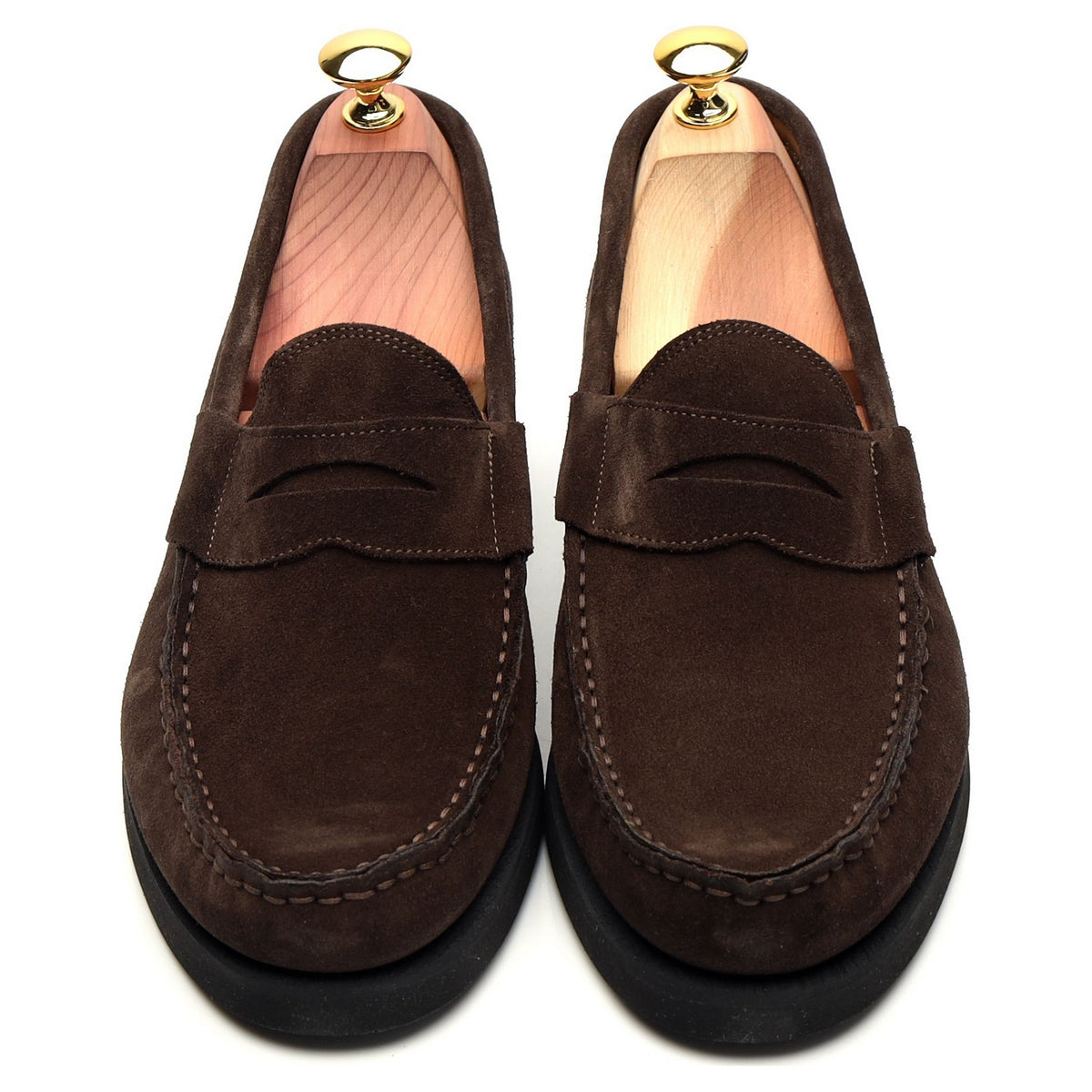 Dark Brown Suede Loafers UK 7.5