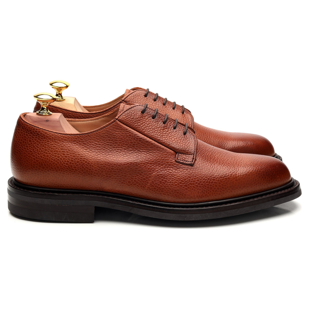 Shipton &amp; Heneage &#39;Deal&#39; Tan Brown Grain Leather Derby UK 7.5 F