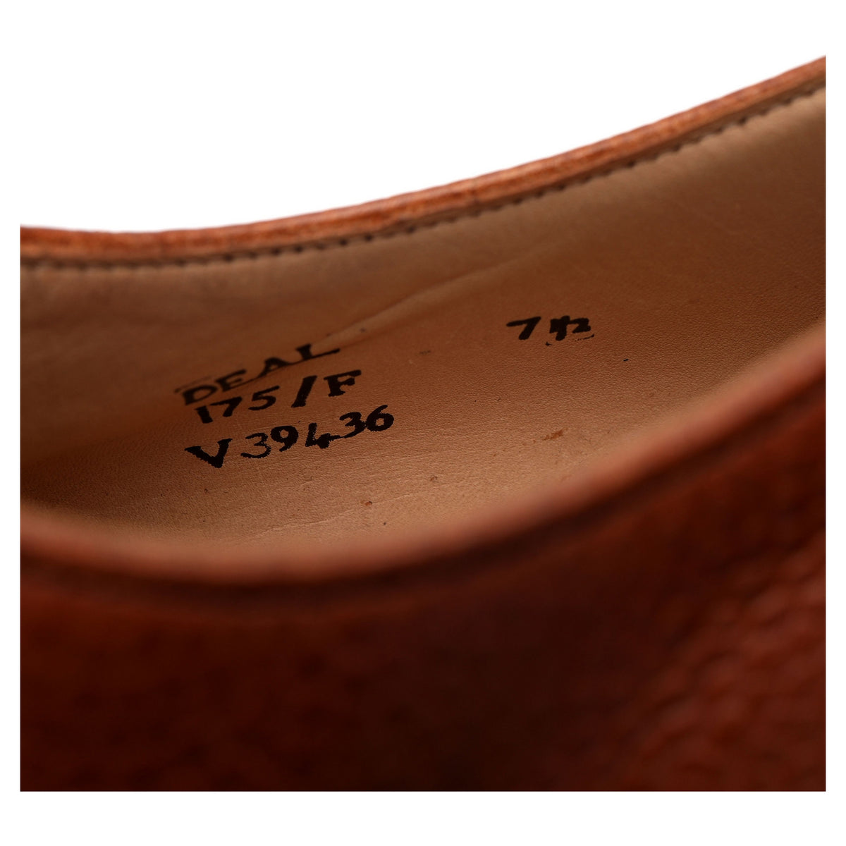 Shipton &amp; Heneage &#39;Deal&#39; Tan Brown Grain Leather Derby UK 7.5 F