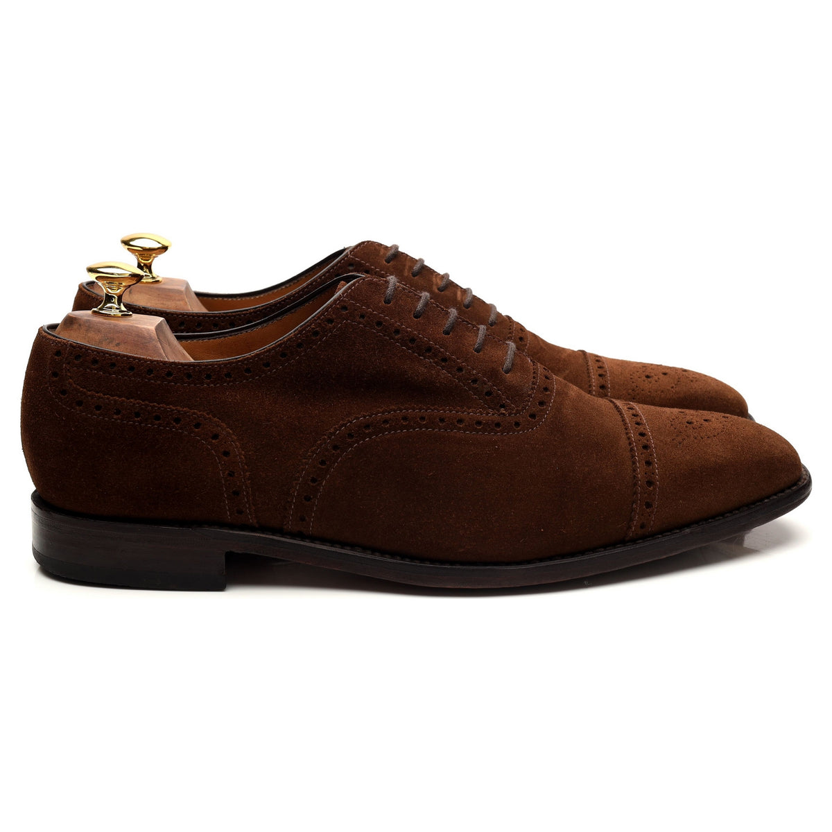 &#39;James&#39; Brown Suede Oxford Brogues UK 10.5 G