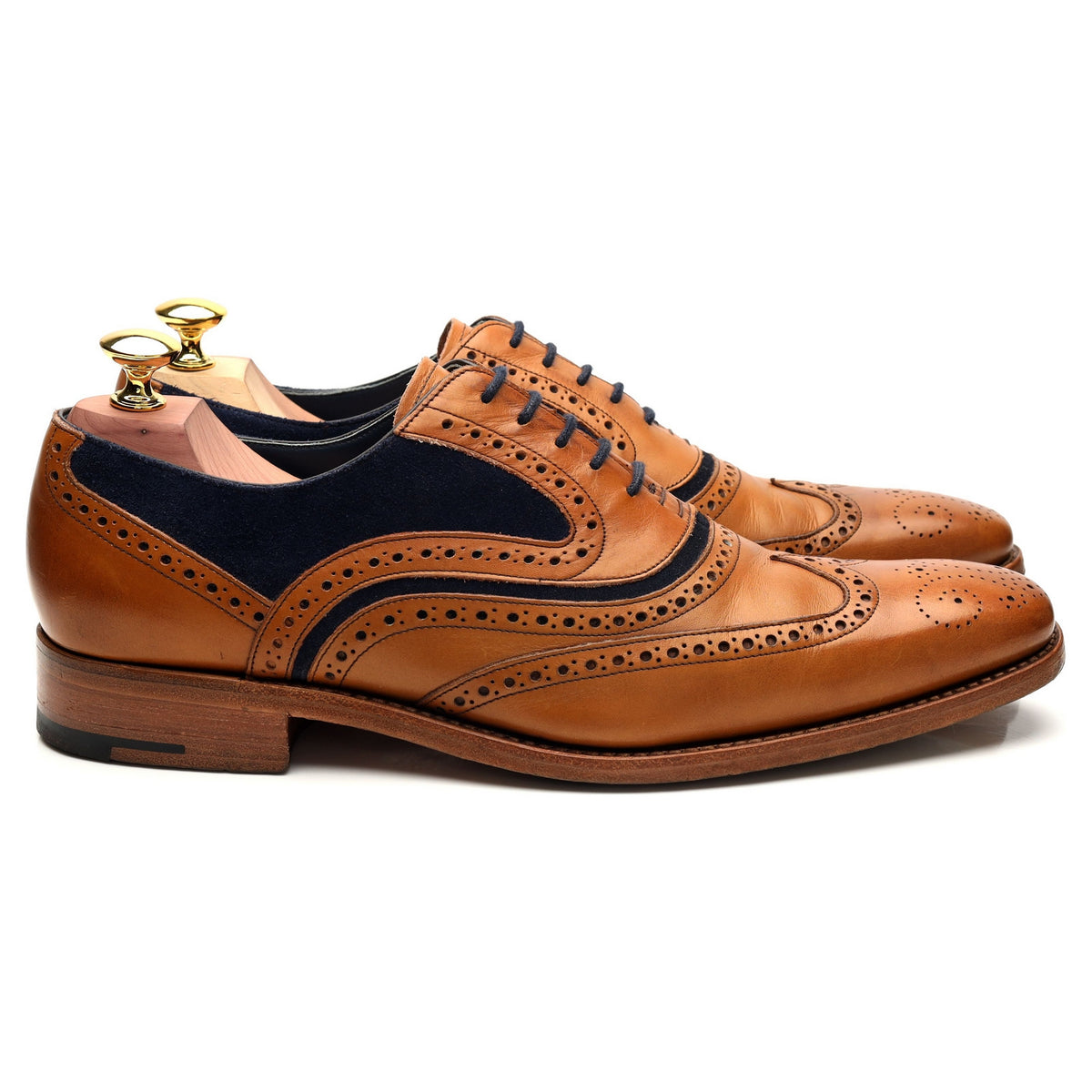 &#39;McClean&#39; Tan Brown Leather Oxford Brogues UK 7.5 F