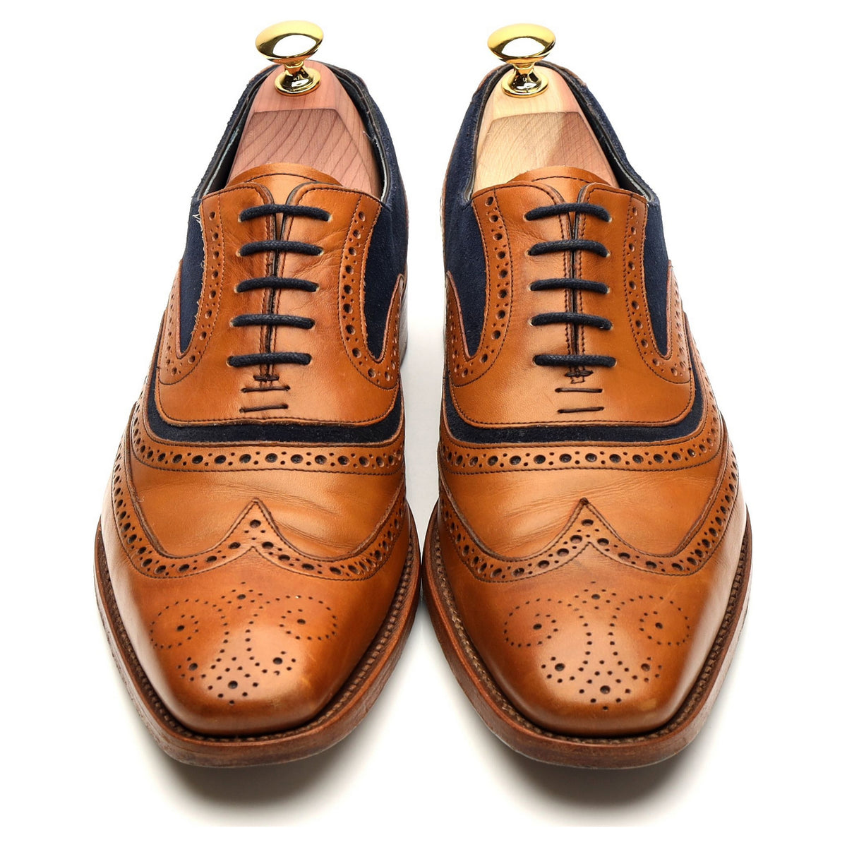 &#39;McClean&#39; Tan Brown Leather Oxford Brogues UK 7.5 F