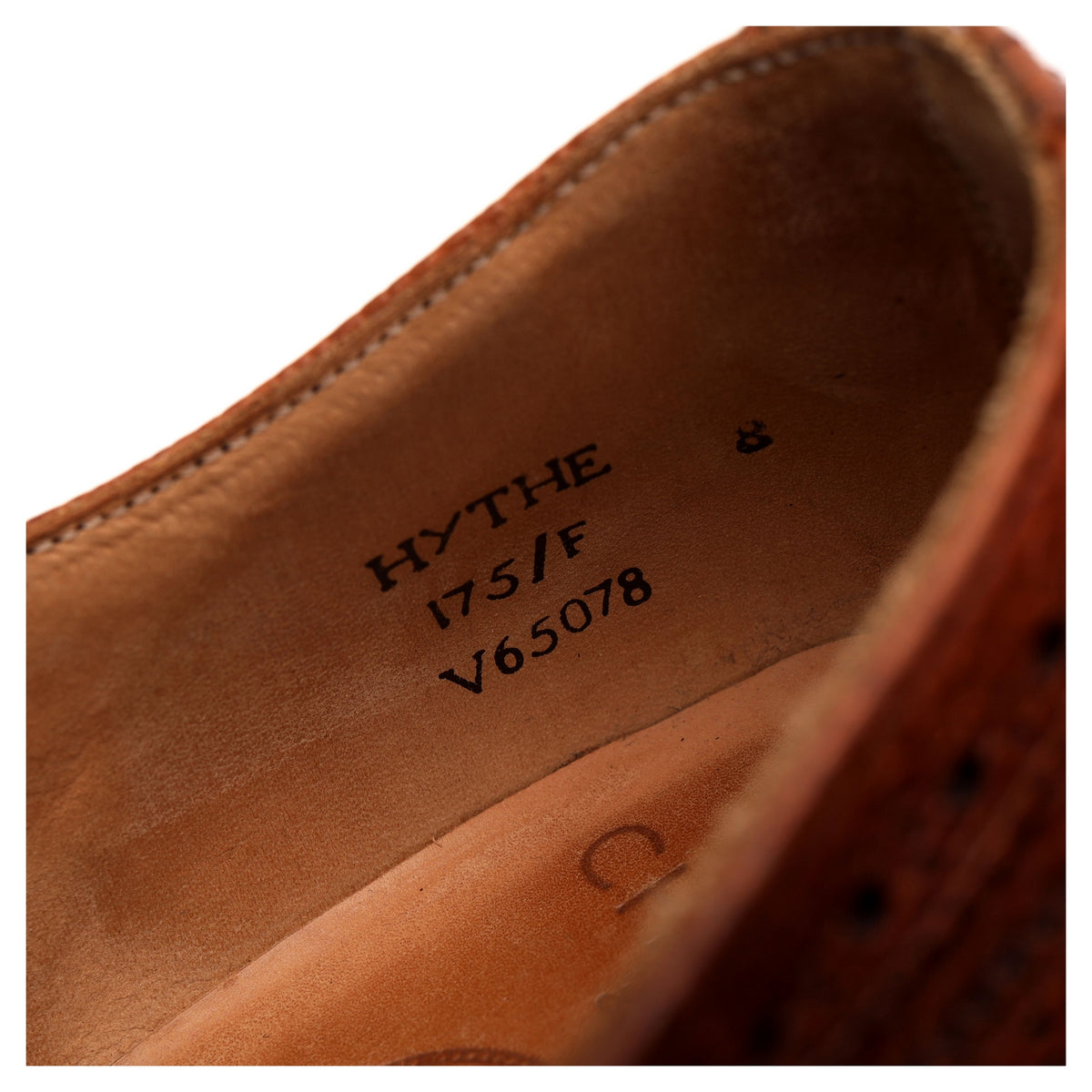 &#39;Hythe&#39; Tan Brown Grain Leather Oxford Brogue UK 8 F