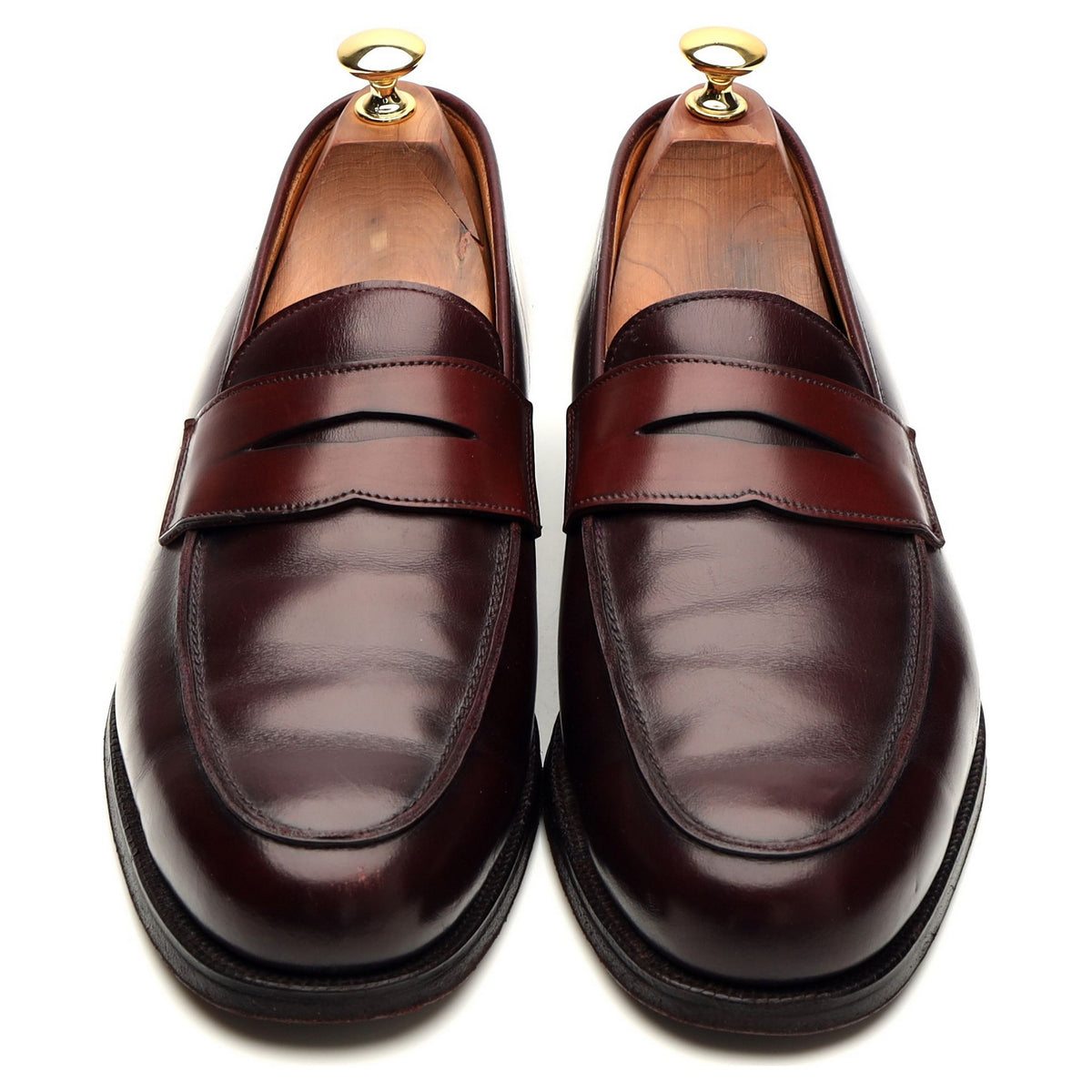 &#39;Jim 2&#39; Burgundy Leather Loafers UK 9.5 D