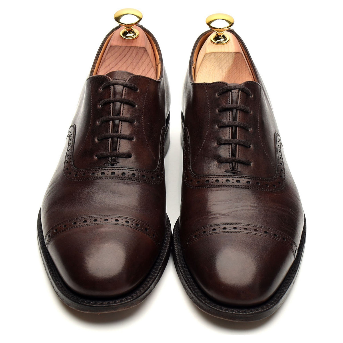 &#39;Granby&#39; Dark Brown Leather Oxford Brogue UK 7 F