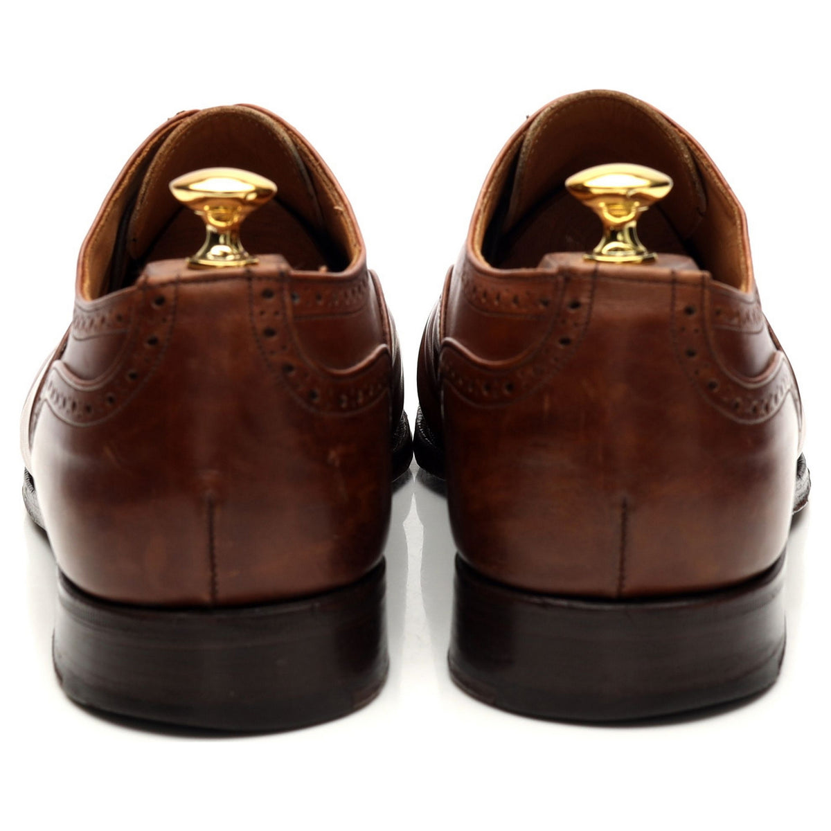 &#39;Kensington&#39; Brown Leather Oxford Brogue UK 10.5