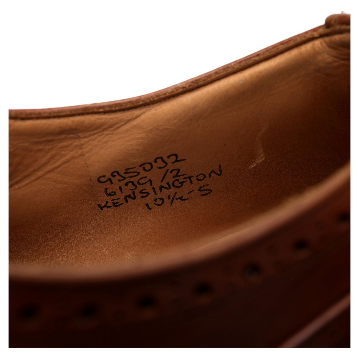 &#39;Kensington&#39; Brown Leather Oxford Brogue UK 10.5