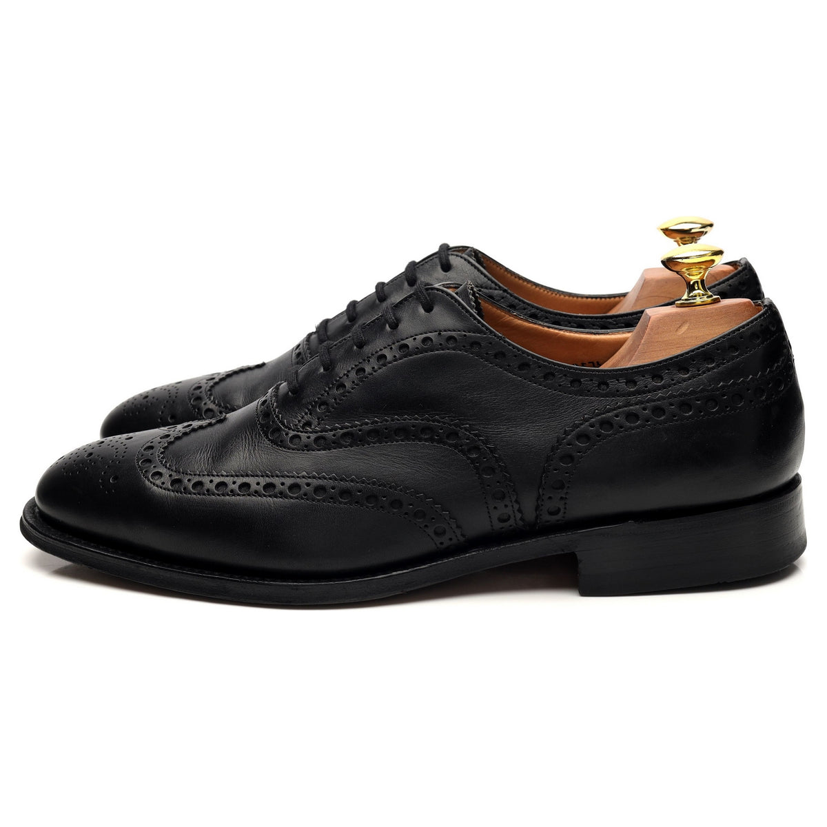 &#39;Brisbane&#39; Black Leather Oxford Brogue UK 8 F