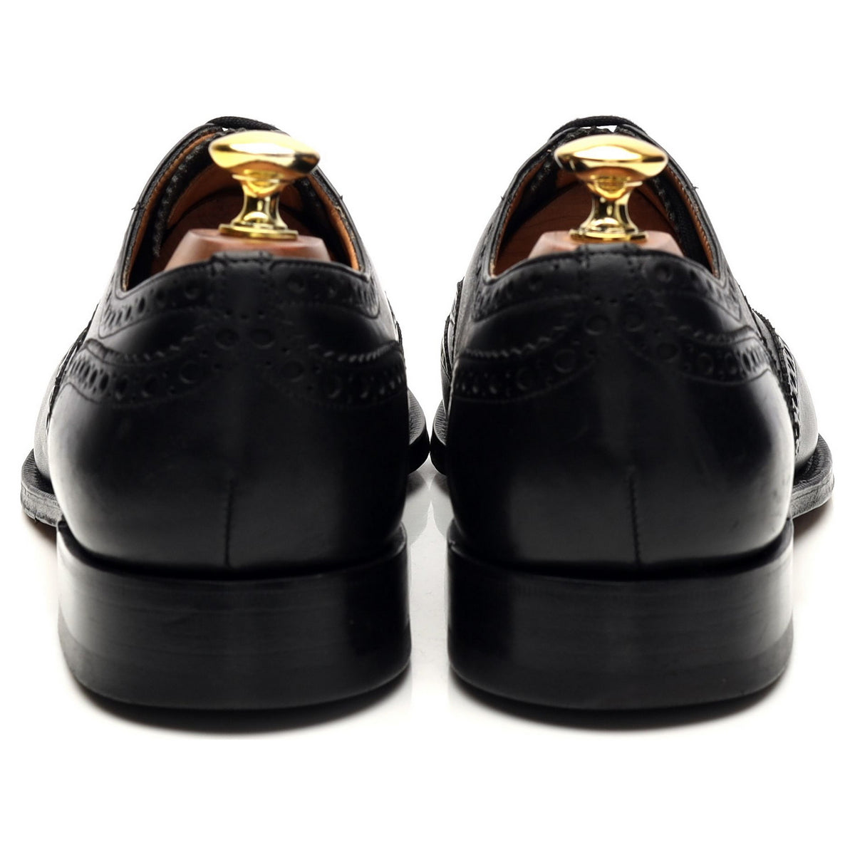 &#39;Brisbane&#39; Black Leather Oxford Brogue UK 8 F