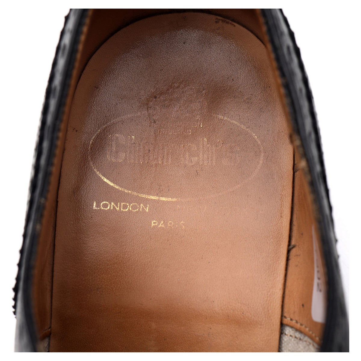 &#39;Brisbane&#39; Black Leather Oxford Brogue UK 8 F