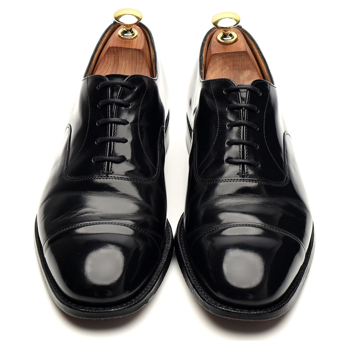 &#39;Consul&#39; Black Leather Oxford UK 8 F