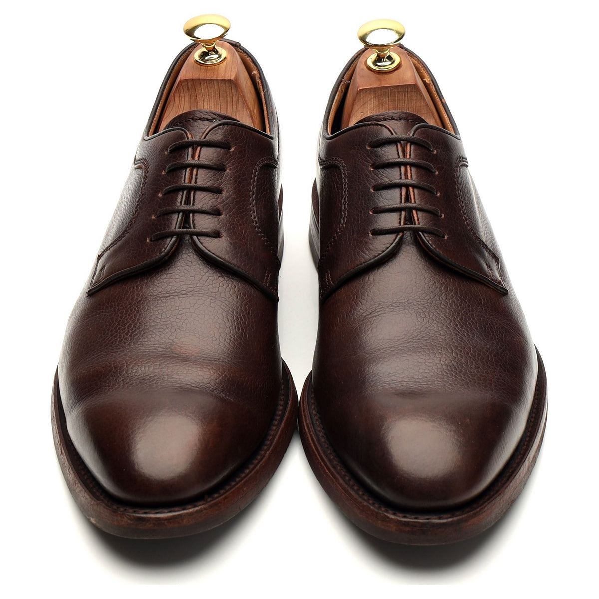 &#39;Skye&#39; Dark Brown Grain Leather Derby UK 8 F