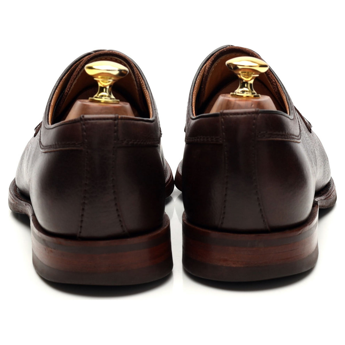 &#39;Skye&#39; Dark Brown Grain Leather Derby UK 8 F