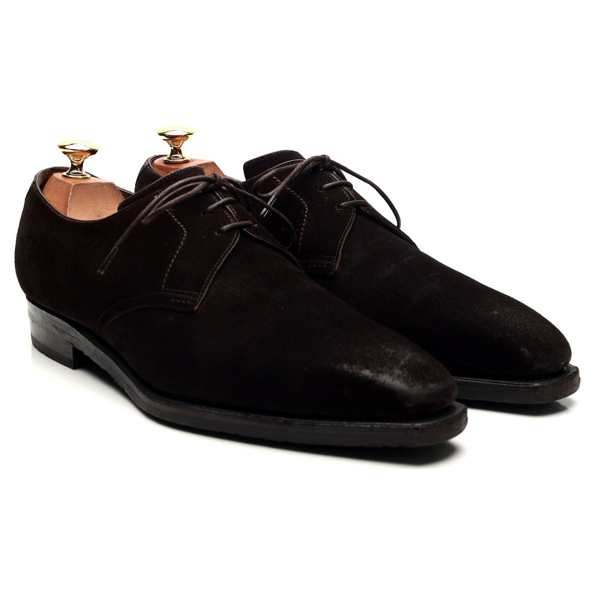 &#39;Sergio&#39; Dark Brown Suede Derby UK 8.5