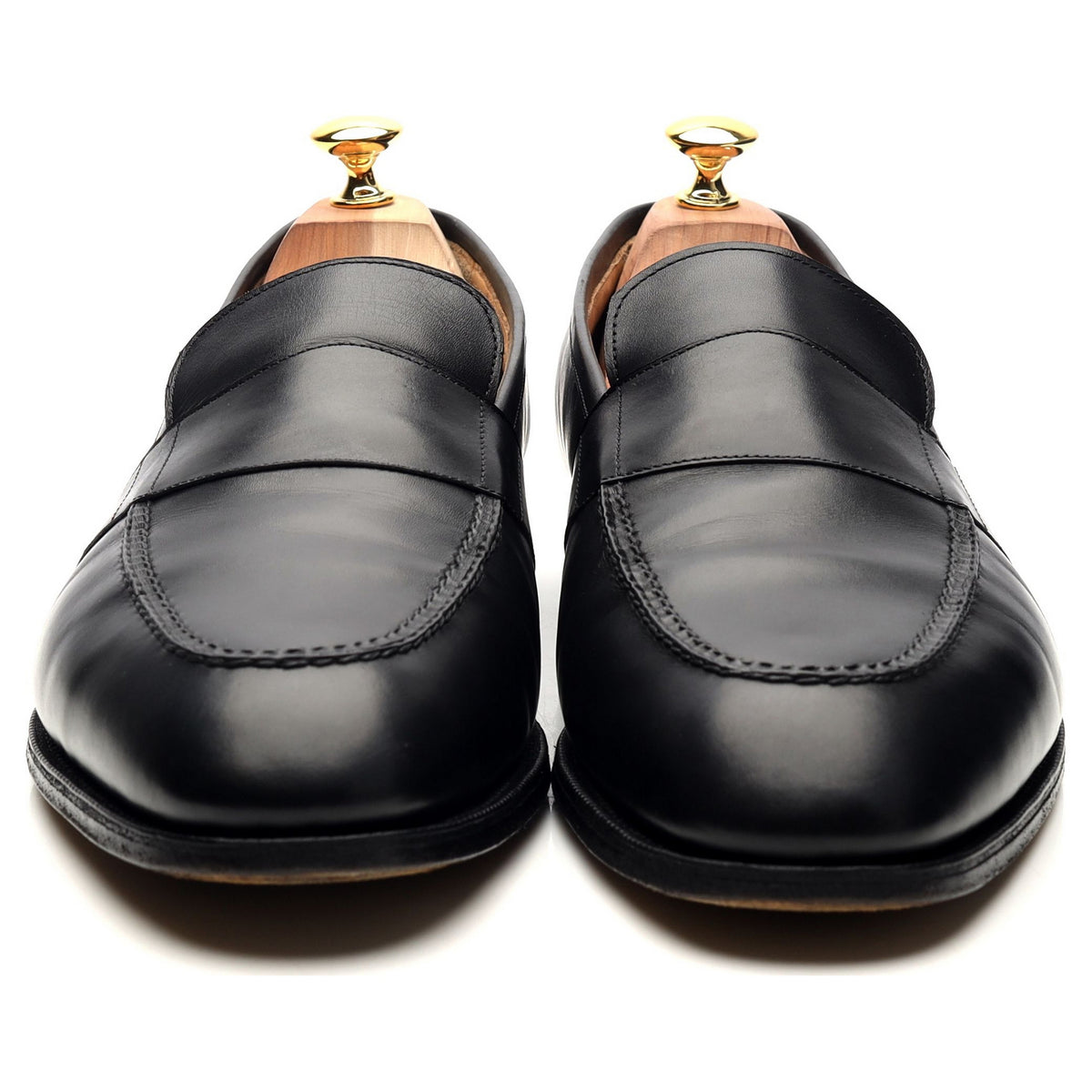 &#39;Buckingham&#39; Black Leather Loafers UK 11 F